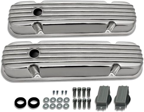 أغطية الصمامات الطويلة المصقولة من الألومنيوم مع فتحة تناسب بونتياك 326-455 1959-1979 in Kuwait