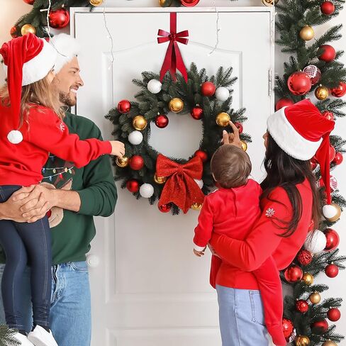 2 حزمة من شماعات إكليل رجل الثلج على شكل قصب الحلوى للباب الأمامي، زينة عيد الميلاد المعدنية فوق الباب خطاف إكليل واحد حلية إكليل الباب، شماعة الباب للباب in Kuwait