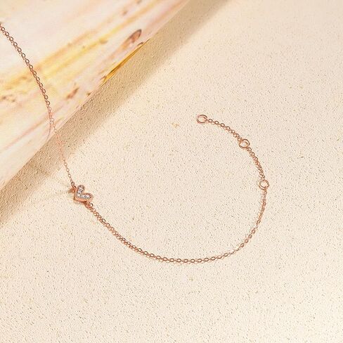 18K Gold Bracelet Diamond Bracelet Heart Charm Bracelets Love Link Bangle Adjustable Dainty Rose Gold Jewelry Chain Bracelet for Women Mom Lover Daughter 6.3-7.5Inch/16+3cm W0712283 in Saudi Arabia