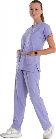 Professional Medical Uniforms & Scrubs - Soft Stretch Fabric Scrubs Uniforms Women Set - Scrub Top and Scrub Bottom in Saudi Arabia