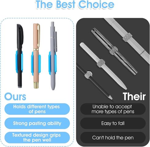 12 PCS Adhesive Pencil Pen Holder, Silicone Pen Holder for Desk Wall Marker Clip Pencil Holder with Adhesive Stickers for Clipboard School Office Teacher Classroom Organizer Accessories in Saudi Arabia