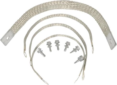 40140 طقم حزام أرضي للمحرك لمعظم هيكل هيكل السيارة، سلك التأريض 14 بوصة 1/0 AWG 11 بوصة 10 AWG برغي ذاتي اللولبة مضفر أداء عالي التحمل عالمي in Kuwait