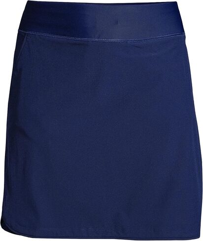 تنورة سباحة للسيدات من Lands' End بخصر مريح، تنورة سباحة سفلية سكورت Deep Sea Navy Plus 18 واط in Kuwait
