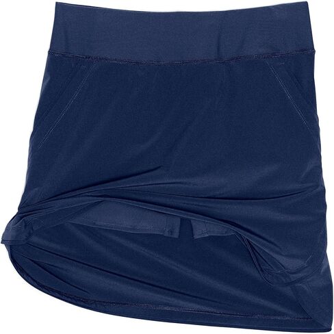 تنورة سباحة للسيدات من Lands' End بخصر مريح، تنورة سباحة سفلية سكورت Deep Sea Navy Plus 18 واط in Kuwait