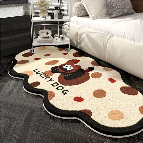 Area Rugs for Bedroom Irregular Shaped Rug Cute Carpet Funny Cartoon Children(E,31.5 * 78.7in) in Saudi Arabia