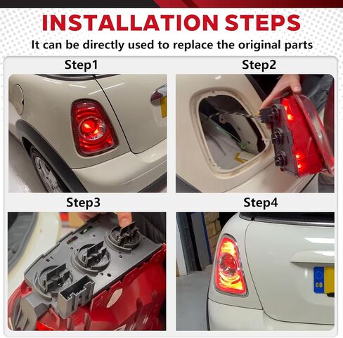 مقبس موصل لمبة الإضاءة الخلفية متوافق مع Mini R55 R56 R57 R58 R59 R61 بدوره إشارة الفرامل عكس حامل المصباح قاعدة استبدال #63212756177 قطعتان in Saudi Arabia