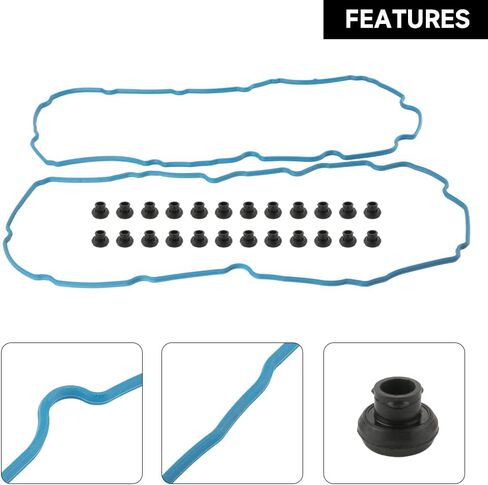Engine Valve Cover Gasket - Compatible for Dodge Dakota/Durango 4.7L 2000-2003 for Jeep Grand Cherokee 4.7L 1999-2003 - Replace Part V264GT, VS50521R - Set of 2 in Saudi Arabia