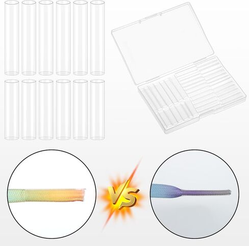 60 Pcs Sneakers Shoe Laces Shortening Repair Aglet Tips 2 Lengths Heat Shrink Shoelaces Ends Repair Kit Shoe Lace Ends Tips Clear Plastic Aglet Replacement for Shoestring Data Cable Protection in Kuwait