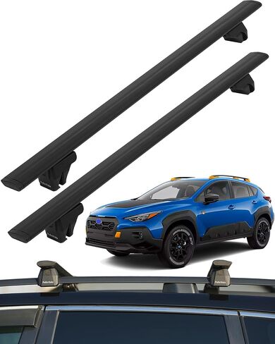 FelicValo 260lbs All-Metal Roof Rack Cross Bars Fit for Subaru Crosstrek 2018-2025/Impreza 2017-2023, Heavy Duty Aluminum Extended Crossbars for Cargo Carrier Kayak Rack, No Lock in Saudi Arabia
