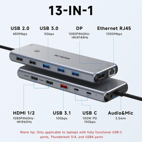 USB C to HDMI Multiport Adapter, Type-C Hub Thunderbolt 3 to HDMI 4K Output USB 3.0 Port and USB-C Charging Port, Digital AV Adapter for MacBook Pro/air, Galaxy S8/S9 in Saudi Arabia