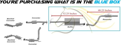Northeastern Exhaust | Stainless Steel Muffler and Tailpipe Exhaust System Kit Compatible for Toyota 4 Runner 2005-2009 4.7L | Automotive Replacement Parts | Free Gaskets Included in Saudi Arabia