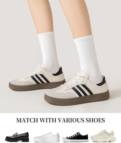 Womens Cute Crew Socks Casual Cotton Socks for Women Neutral Athletic in Saudi Arabia
