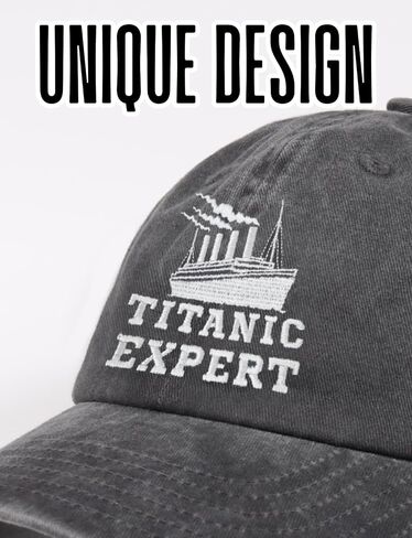 InnoBeta Titanic Gifts for Titanic Lover, Embroidered Cap Stable Hat Gifts Accessory for Birthday & Christmas Grey in Saudi Arabia