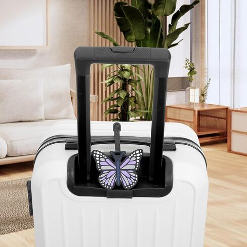 Funny Butterfly Luggage Tags for Suitcases - Purple Cute Butterfly Luggage Tag, Unique Identifiers Novelty Tag Markers for Women Men Travel Bags in Saudi Arabia
