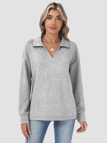 Womens Sweatshirts Airlayer Tunic Tops Long Sleeve Hoodies V Neck Loose Pullover Sweaters 2025 Fall Fashion Outfits in Saudi Arabia