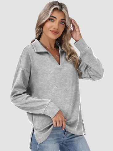 Womens Sweatshirts Airlayer Tunic Tops Long Sleeve Hoodies V Neck Loose Pullover Sweaters 2025 Fall Fashion Outfits in Saudi Arabia