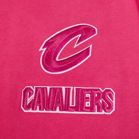 Womens NBA Classic Triple Pink Cropped Pullover Hoodie in Saudi Arabia