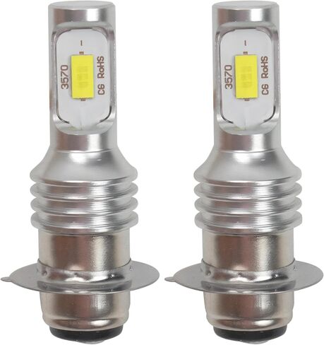 2 قطعة لمبة أمامية LED تناسب Yamaha Kodiak 450 4x4 YFM450 YFM400 2003-2020، ملحقات مصابيح الضباب LED، H6 H6M P15D 12-24V حجم صغير، لرينو 660 700 دراجة نارية ATV، ترقية السطوع 6000K أبيض in Saudi Arabia
