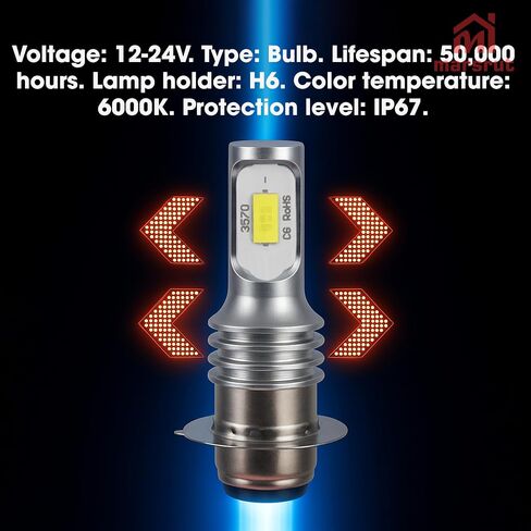 2 قطعة لمبة أمامية LED تناسب Yamaha Kodiak 450 4x4 YFM450 YFM400 2003-2020، ملحقات مصابيح الضباب LED، H6 H6M P15D 12-24V حجم صغير، لرينو 660 700 دراجة نارية ATV، ترقية السطوع 6000K أبيض in Saudi Arabia