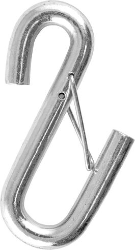 CURT 81820 7/16-Inch Certified Trailer Safety Chain S-Hook with Latch, 5,000 lbs, CLEAR ZINC in Saudi Arabia