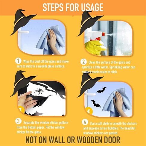 Halloween Decorations Window Clings, Halloween Window Silhouette, Stickers, 2025 in Saudi Arabia