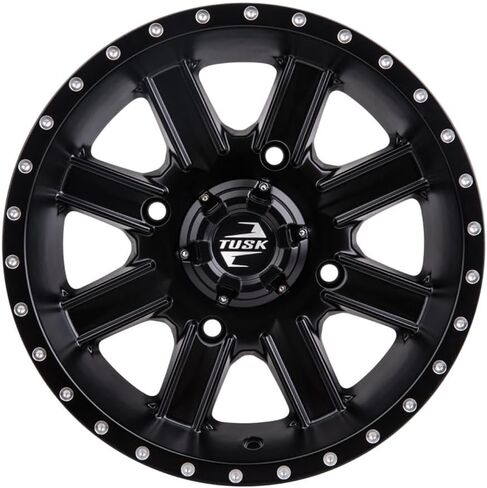4/156 Tusk Cascade Wheel 12x7 4.0 + 3.0 Matte Black For Polaris RANGER 800 XP 2010-2012 in Saudi Arabia