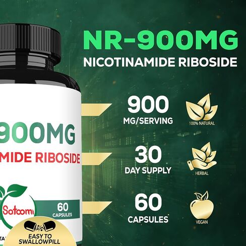 Satoomi 8in1 NMNH - NMN Supplement Alternative - NAD Supplement to Support NAD+ Levels Added Fisetin, Resveratrol, Quercetin, Turmeric, Berberine, Vitamin D3 & C - 60 Count for 30 Days in Saudi Arabia