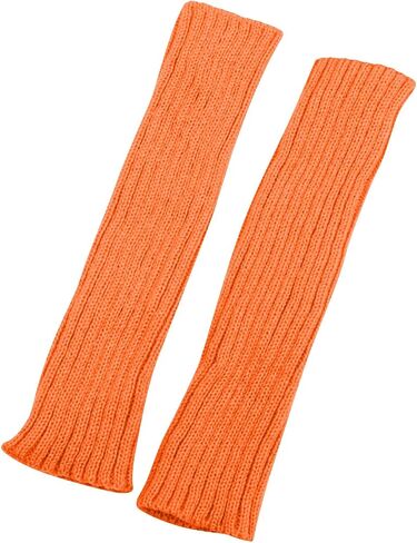 Women's Long Fingerless Gloves Fashion Stretch Arm Warmers Knit Arm Sleeves for Teen Girl Thumb Hole Stretchy Gloves in Saudi Arabia