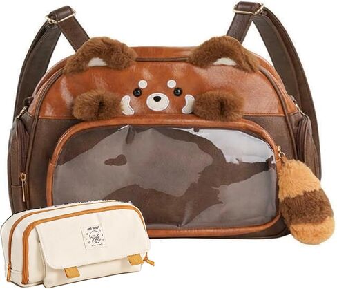 Ita Bag Plush Red Panda Kawaii Pin Display Backpack Crossbody Waterproof New Season Spring in Saudi Arabia