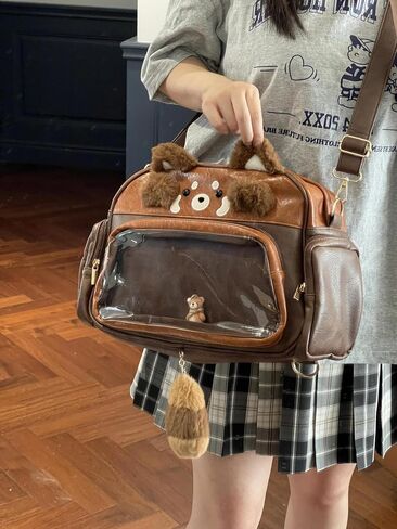 Ita Bag Plush Red Panda Kawaii Pin Display Backpack Crossbody Waterproof New Season Spring in Saudi Arabia