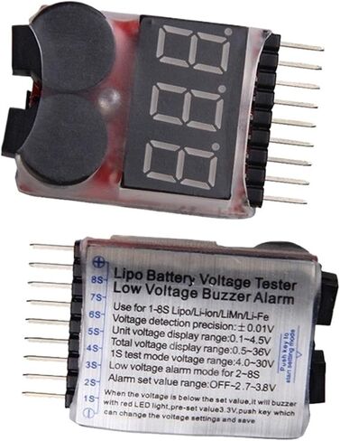 1 قطعة 1-8S LED الجهد المنخفض الجرس إنذار مؤشر الجهد مدقق اختبار in Saudi Arabia