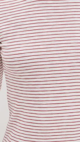 Vince Women's Striped Elbow Sleeve Crew Tee in Saudi Arabia
