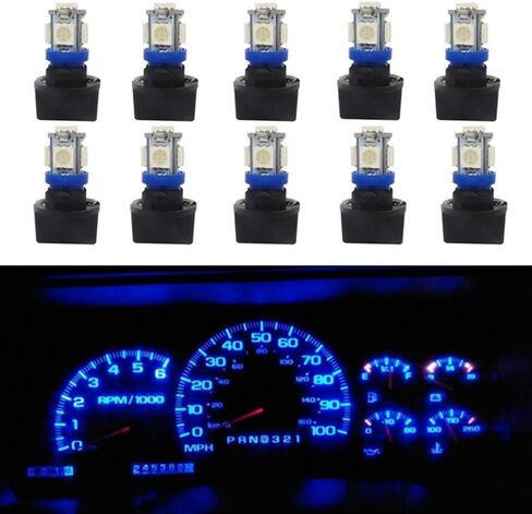 WLJH 10 حزمة قاعدة الدوائر المطبوعة T10 194 168 مصباح LED PC194 PC195 PC160 PC161 PC168 لوحة قياس لوحة القيادة لوحة القيادة السيارات متعددة الأغراض لمبة الضوء الأزرق in Kuwait