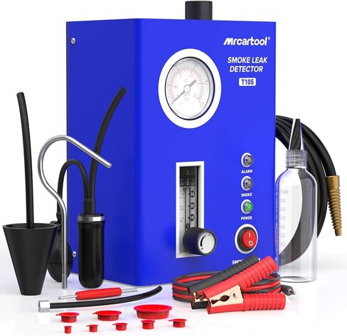 جهاز دخان EVAP للسيارات من MR CARTOOL T130، جهاز كشف تسرب نظام أنابيب وقود السيارة ثنائي الوضع 12 فولت مع مستوى الزيت ومقياس تدفق قابل للتعديل لجميع المركبات in Kuwait