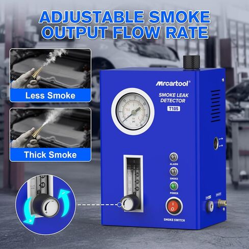 جهاز دخان EVAP للسيارات من MR CARTOOL T130، جهاز كشف تسرب نظام أنابيب وقود السيارة ثنائي الوضع 12 فولت مع مستوى الزيت ومقياس تدفق قابل للتعديل لجميع المركبات in Kuwait