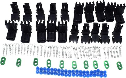 For 10Pcs Weather Pack 2 Pin Sealed Connector Plug Kit Universal 12015792 12010973 in Saudi Arabia