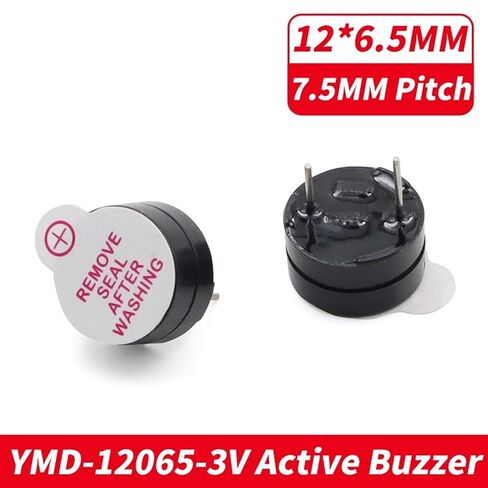 10pcs/lot 3V 5V 12V Active Buzzer 12065 Magnetic Long Continous Beep Tone 12 * 6.5mm YMD12065(10pcs YMD-12065-5V) in Saudi Arabia