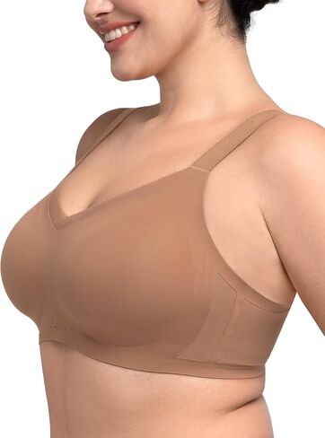 HSIA Bra for Women No Underwire - Full Coverage Crossover Seamless Bra with Support Comfort, Small to Plus Size in Kuwait
