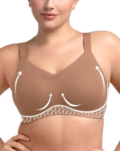 HSIA Bra for Women No Underwire - Full Coverage Crossover Seamless Bra with Support Comfort, Small to Plus Size in Kuwait