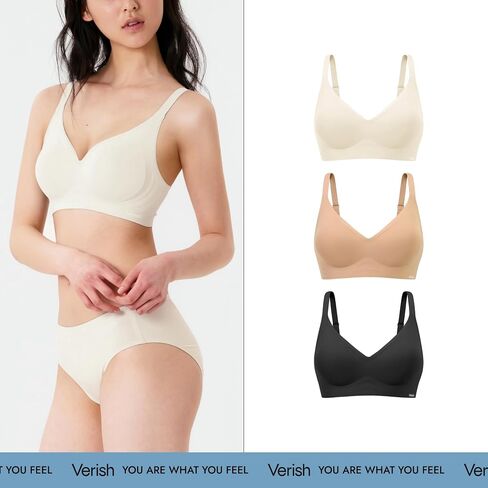 حمالة صدر Cool Fit مقاس مناسب للسيدات، حمالة صدر مبطنة لاسلكية بدون خياطة مع وسادة حجم 2.3 سم، مريحة وخفيفة الوزن وقابلة للتنفس in Saudi Arabia