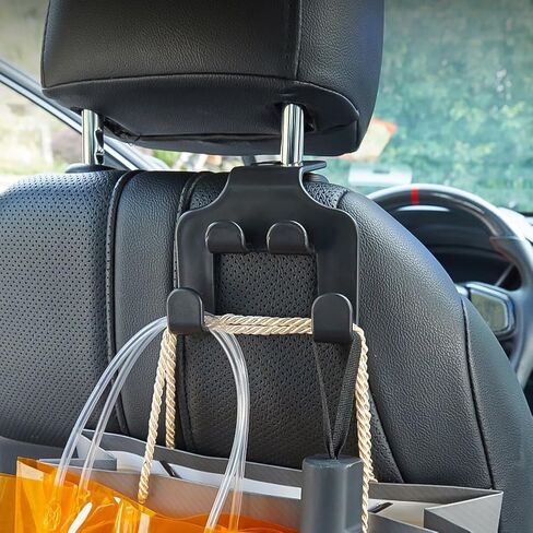 1 Piece 2 - in - 1 Car Headrest Hook (Black): Ideal Front - Seat Organizer for Groceries, Purses & Umbrellas in Saudi Arabia