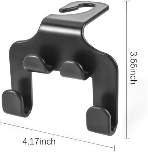 1 Piece 2 - in - 1 Car Headrest Hook (Black): Ideal Front - Seat Organizer for Groceries, Purses & Umbrellas in Saudi Arabia