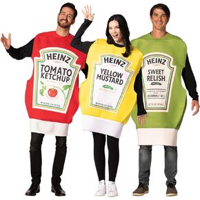 زي راستا إمبوستا هاينز المكون من 3 قطع من الكاتشب والخردل والمذاق لمجموعة الهالوين، للرجال والنساء، مقاس واحد للبالغين in Kuwait