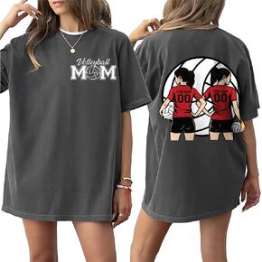 Personalized Volleyball Mom Shirt – Custom Name and Number Player Sports Lover Shirts for Women, Mama, Grandma in Saudi Arabia