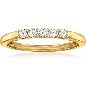 Ross-Simons 0.20 ct. t.w. Lab-Grown Diamond 5-Stone Ring in 18kt Gold Over Sterling in Kuwait