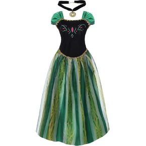 Princess Anna for Women Coronation Dress Adult Costume Anna Wig Elsa Wig Cosplay Christmas Halloween in Saudi Arabia