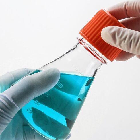 قارورة إرلينماير بلاستيكية معقمة سعة 1000 مل مع غطاء بفتحات تهوية، مغلفة بشكل فردي، عبوة من قطعة واحدة in Kuwait