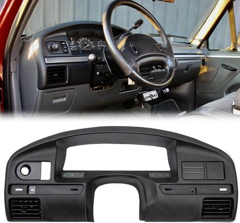 لوحة زخرفة مجموعة راديو بإطار داش، متوافقة مع Ford F250 F350 Super Duty 1999-2004، بدون فتحة، إطار لوحة القيادة، أسود in Saudi Arabia