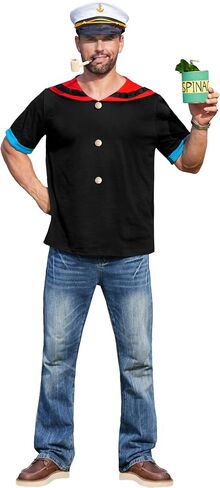 Arvilhill Mens Halloween Popeye Costume Adult Funny Sailor Outfit with Hat Pipe (S-3XL) in Saudi Arabia