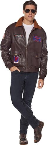 سترة منفوخة للبالغين من Spirit Halloween Top Gun Maverick | مرخص رسميًا | زي الطيار in Saudi Arabia